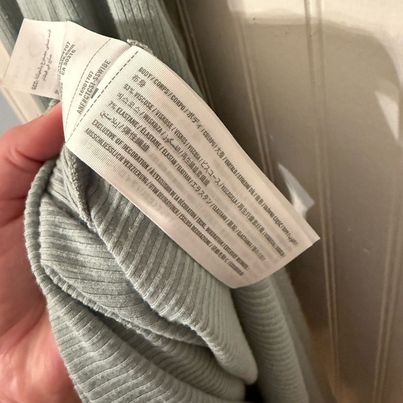 Abercrombie and Fitch Racerback Sage Green Medium Petite Midi dress w/ slits - Picture 3 of 5